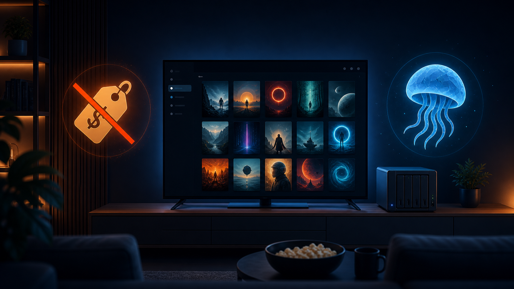 Un serveur média personnel avec une interface de streaming et un serveur NAS