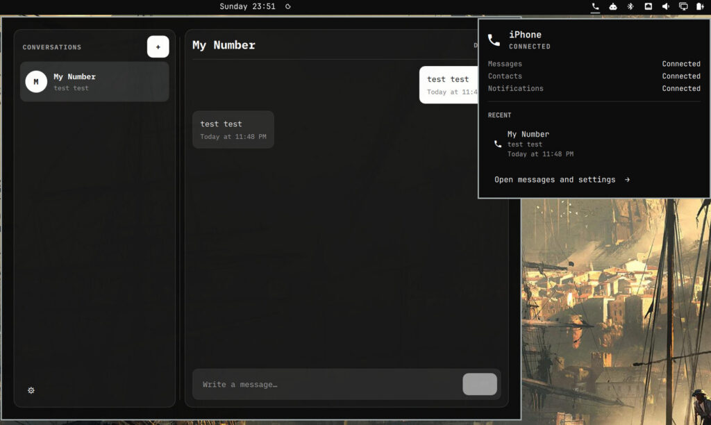 BlueFerry gère iMessage et SMS sur Linux sans relais Mac ni service cloud.