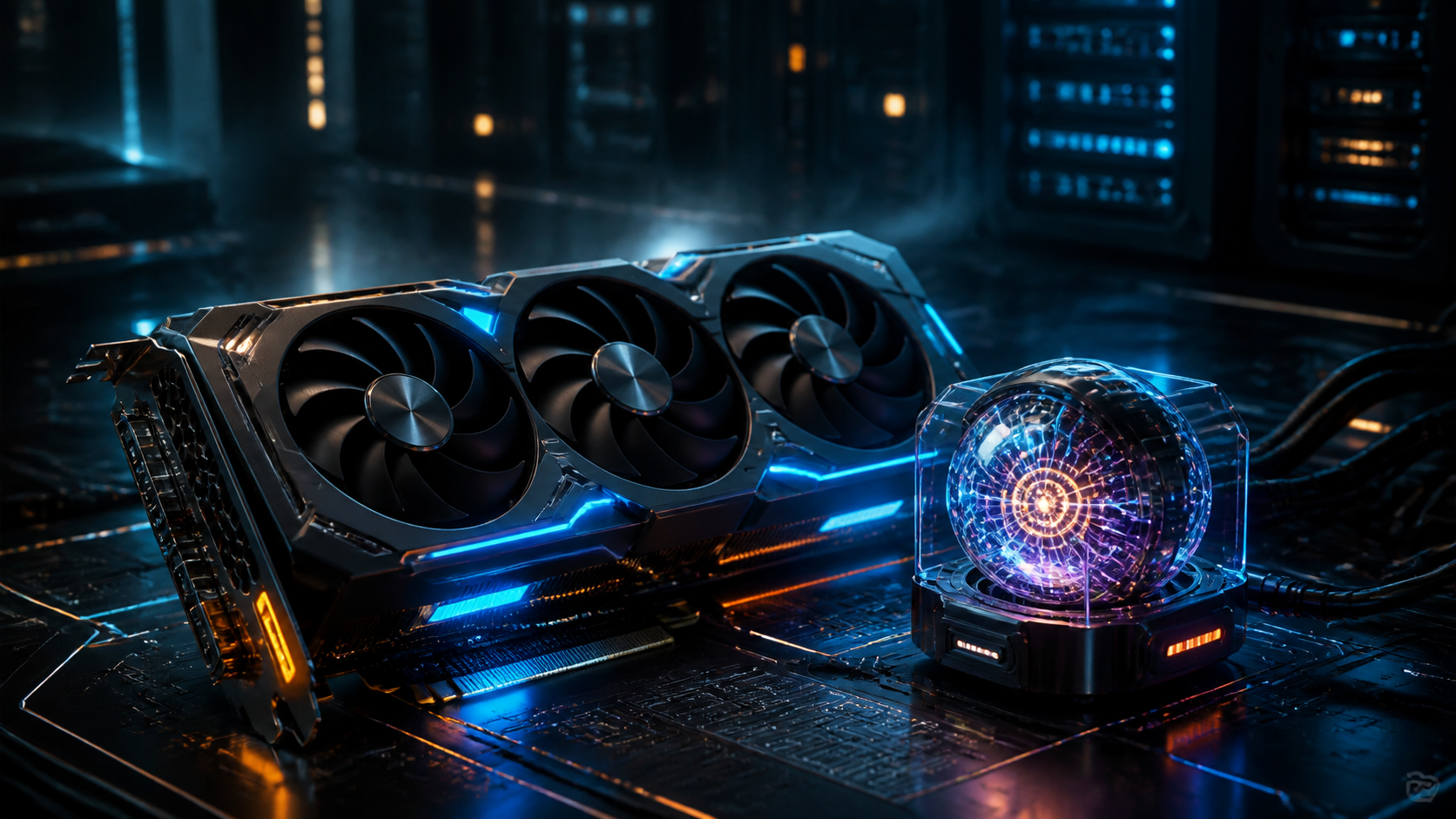 Illustration d’un modèle d’intelligence artificielle ouvert et compact exécuté localement sur un GPU