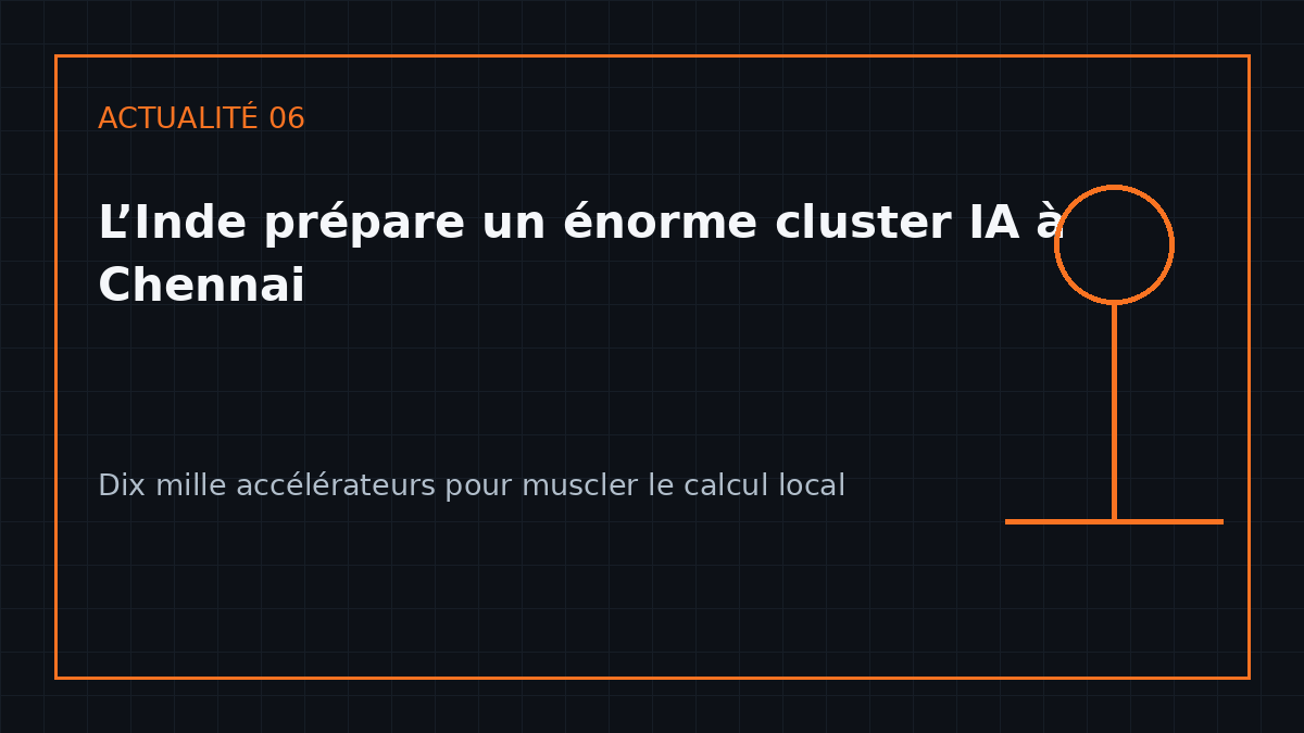 Schéma éditorial illustrant : L’Inde muscle son propre calcul avec 10 000 accélérateurs