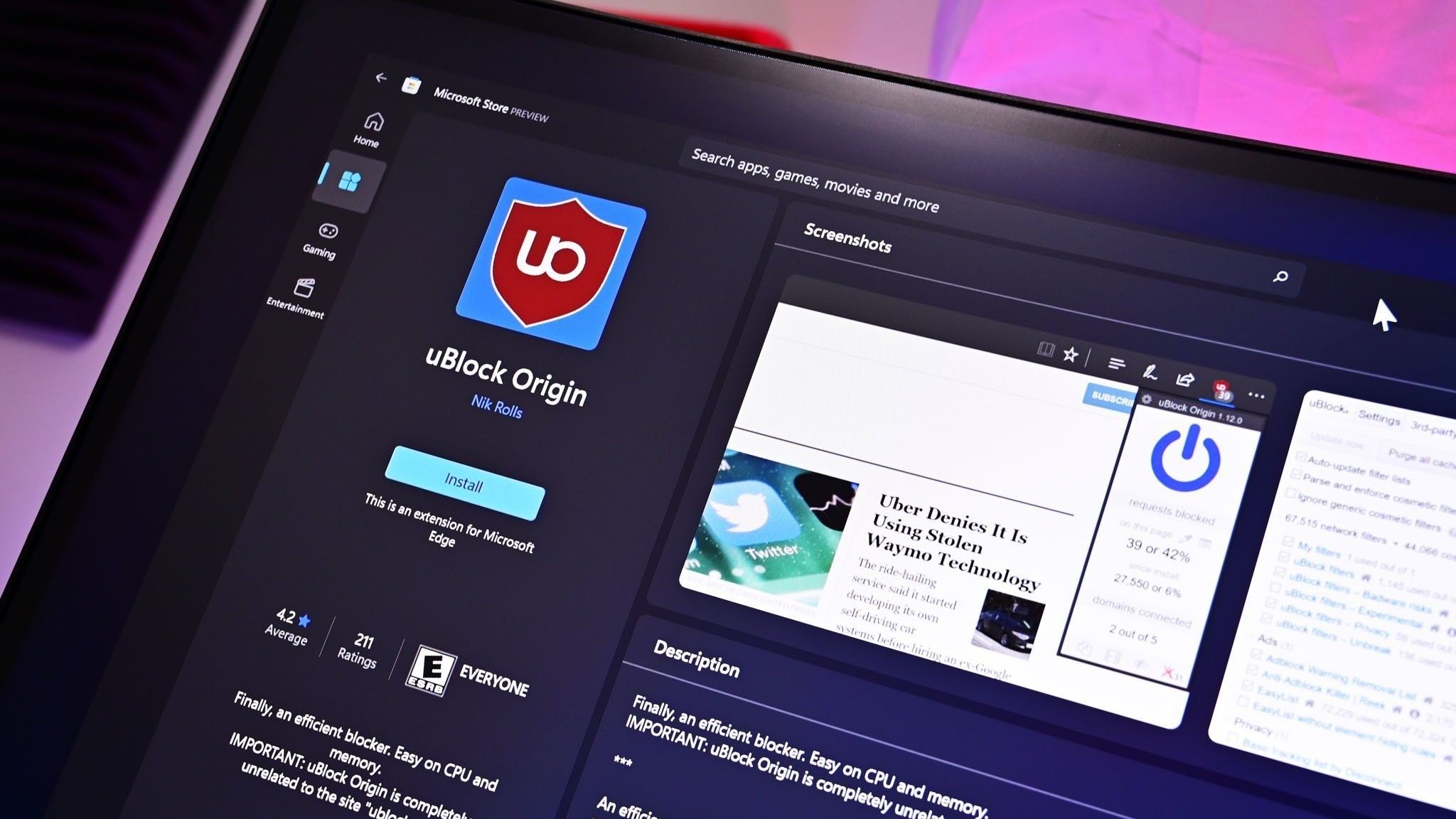 Visuel de l'article de Windows Central annonçant la fin de uBlock Origin dans Microsoft Edge, avec le crédit de l'image attribué à Windows Central / Future