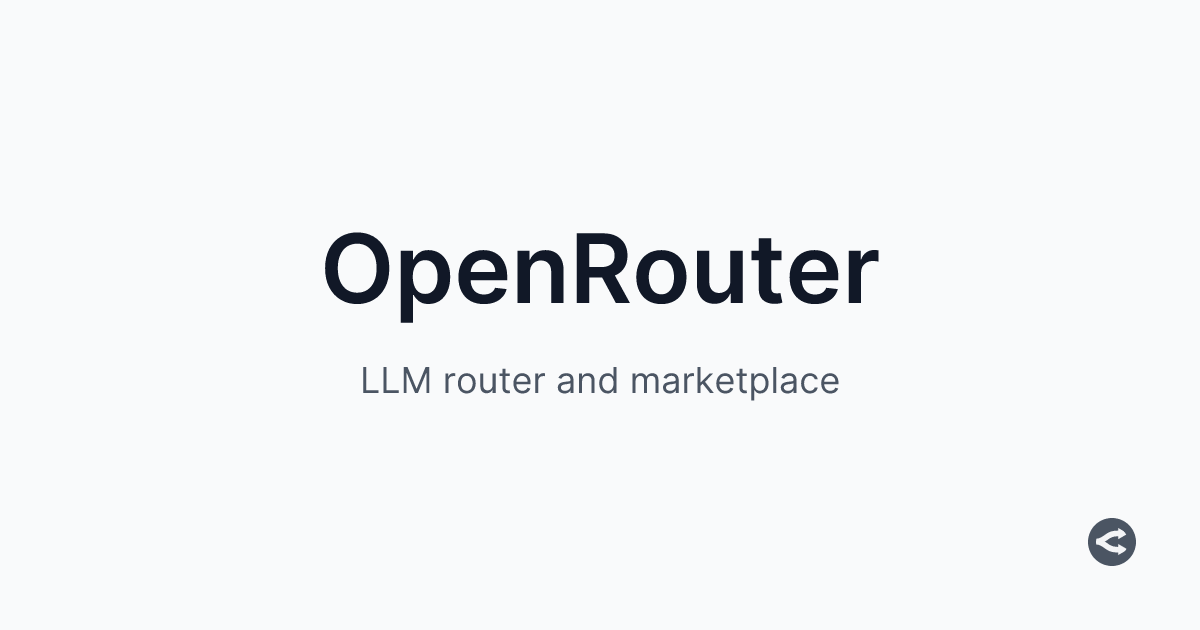 Visuel officiel d’OpenRouter, portail d’accès à des centaines de modèles d’IA, publié sur son site.