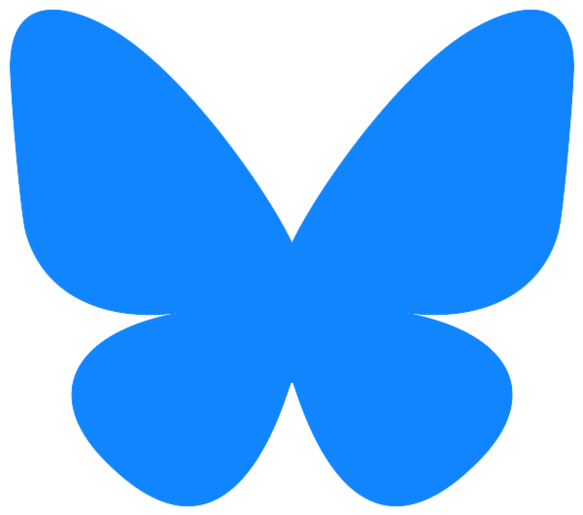Le logo de Bluesky, le réseau social décentralisé victime d'une nouvelle attaque par déni de service.