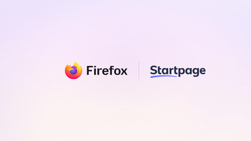 Visuel de l'annonce Mozilla présentant Startpage intégré à Firefox