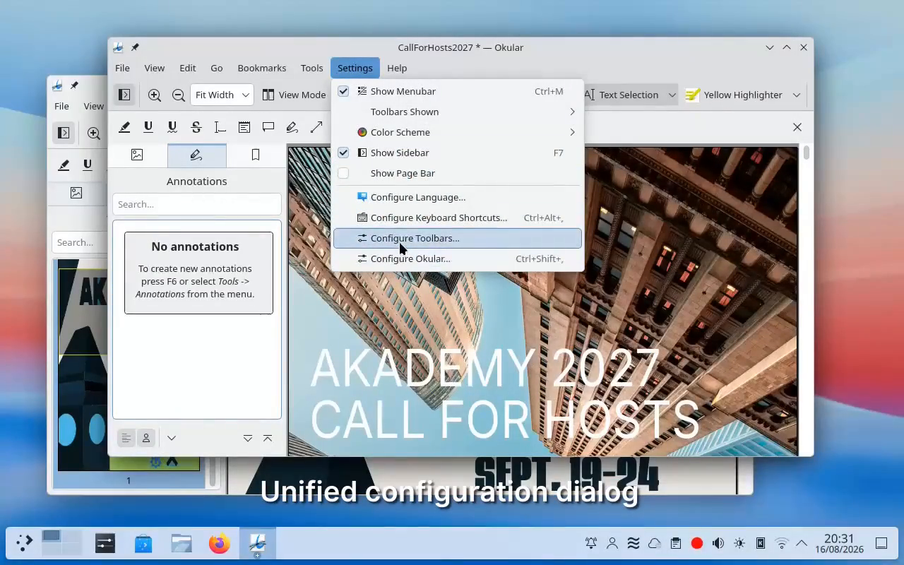 Capture d’Okular dans KDE Gear 26.08, lecteur et lecteur-signataire de PDF