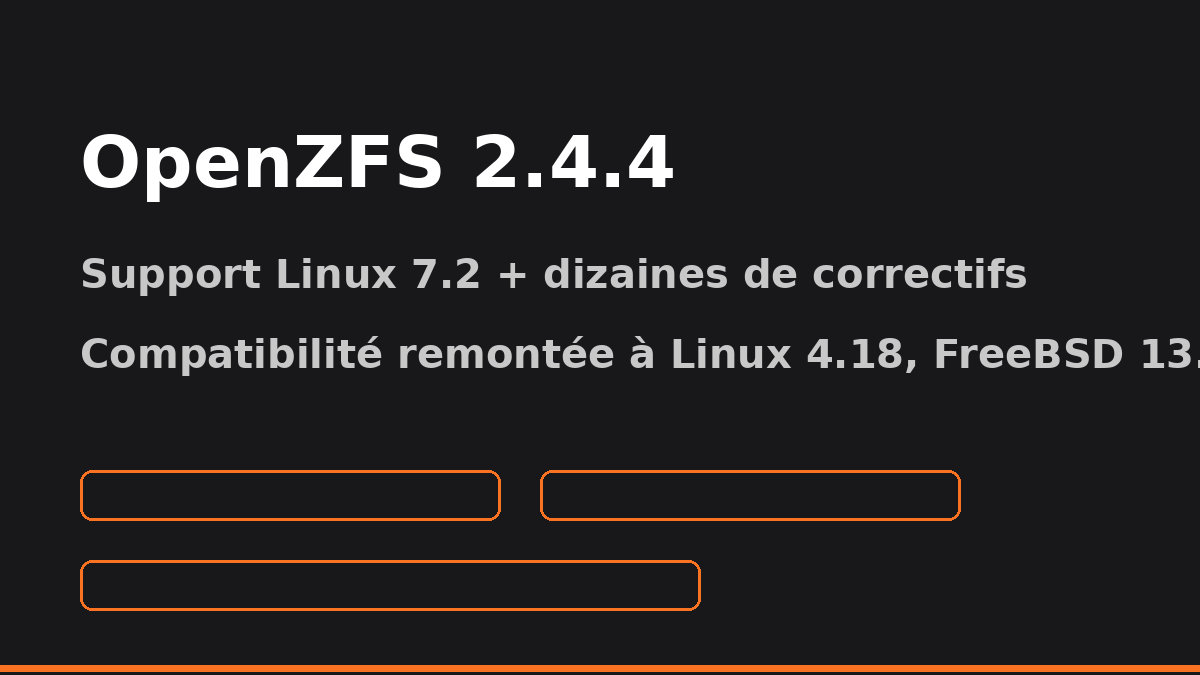 Logo du projet OpenZFS, système de fichiers open source pour Linux et FreeBSD.
