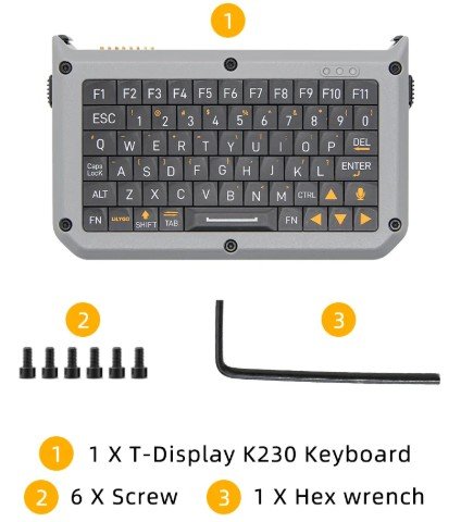 Le clavier physique amovible optionnel du T-Display K230 Kit