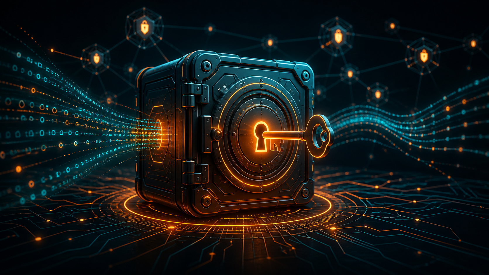 Illustration d'un coffre-fort de secrets open source