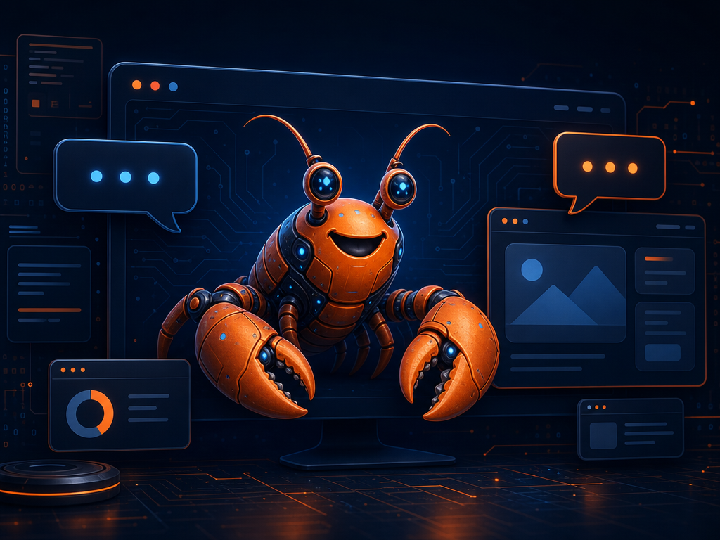 Illustration OpenClaw 2.0 assistant IA open source