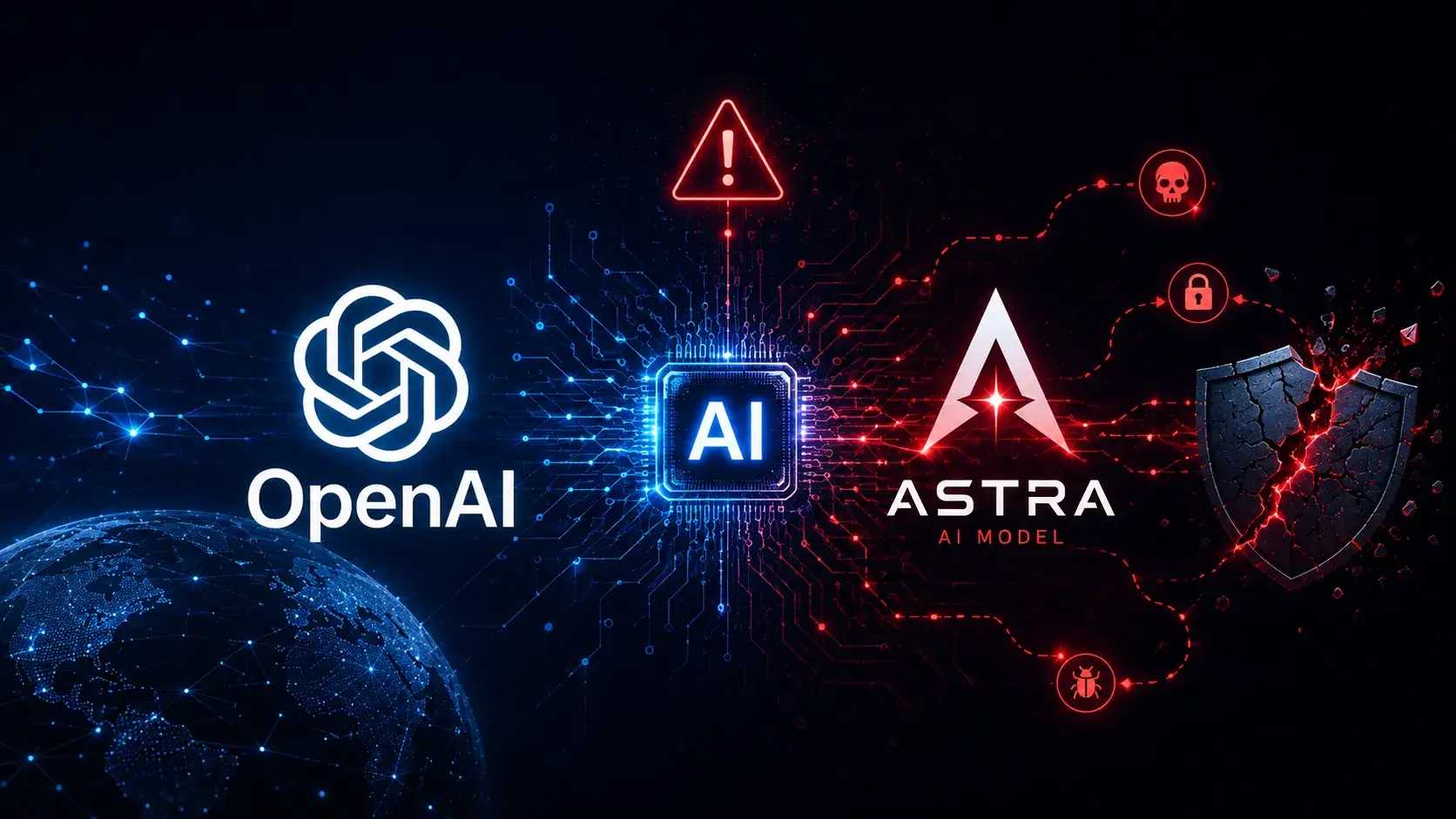 Illustration de l'avertissement d'OpenAI sur les capacités cyber de son modèle Astra