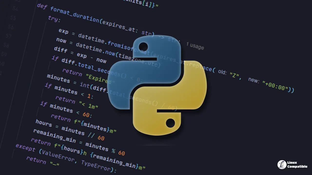 Logo de Python, le langage de programmation.
