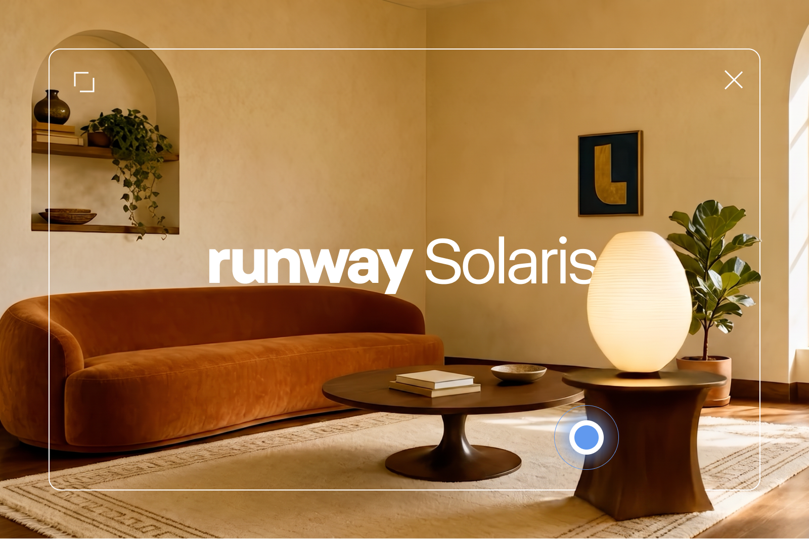 L'annonce officielle de Runway Solaris, un modèle qui génère des interfaces interactives en temps réel.