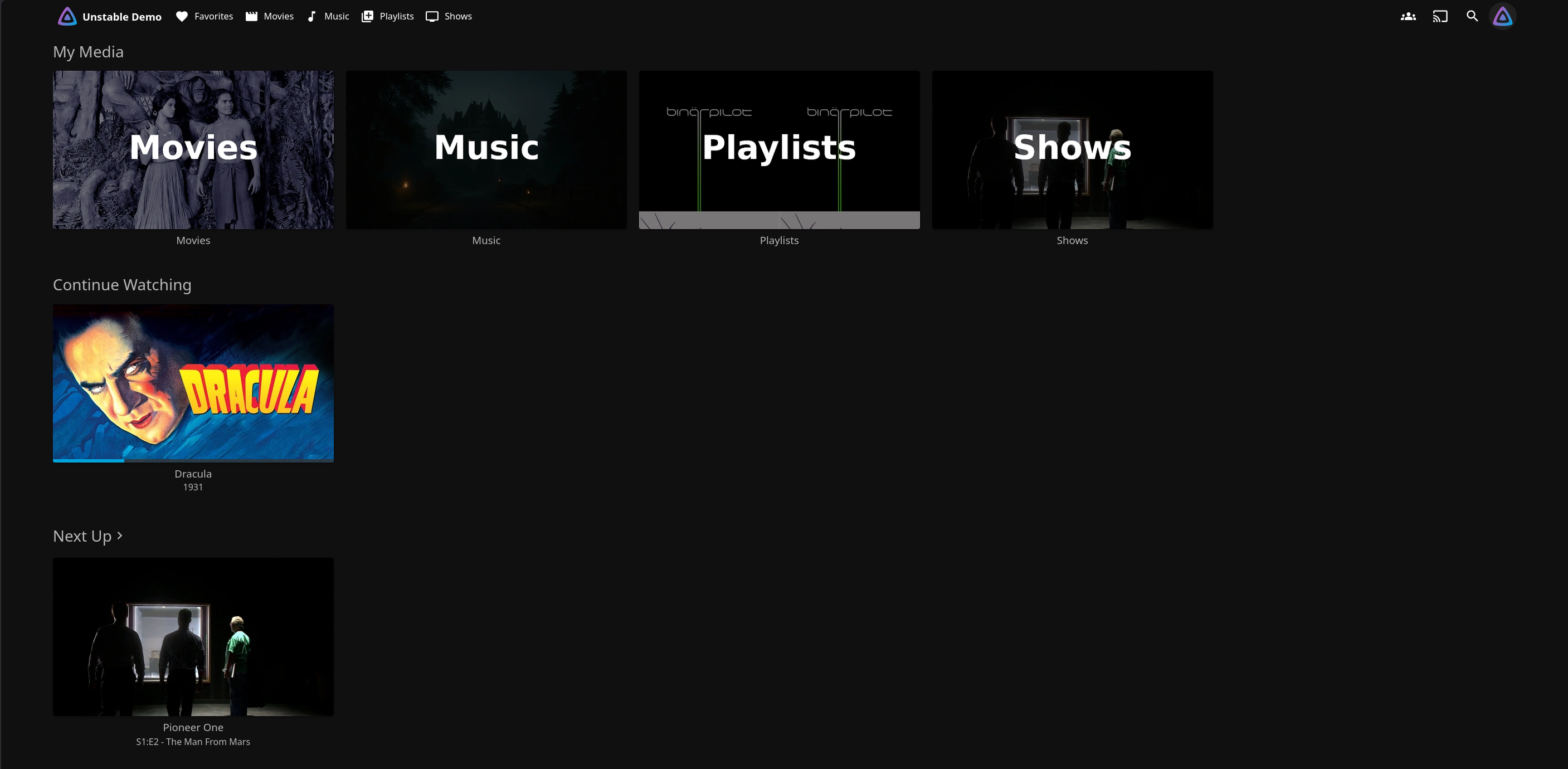 La nouvelle interface moderne de Jellyfin 12.0, vue d'ensemble de la bibliothèque