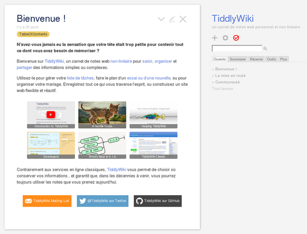 TiddlyWiki : l’OVNI du web qui transforme une seule page HTML en cerveau numérique